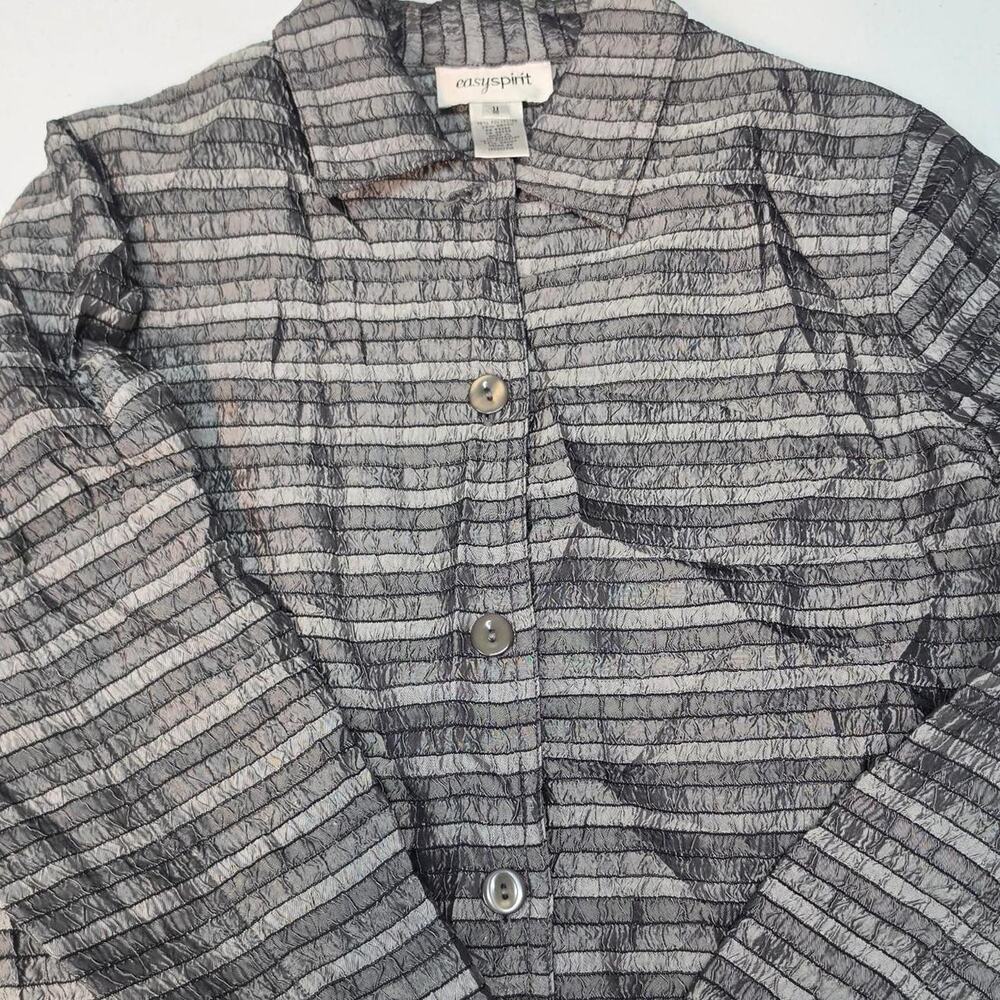 Easy spirit gray crinkle textured